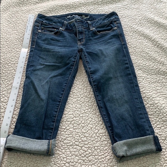 American Eagle cuffed artist stretch capris size4 - Picture 3 of 9